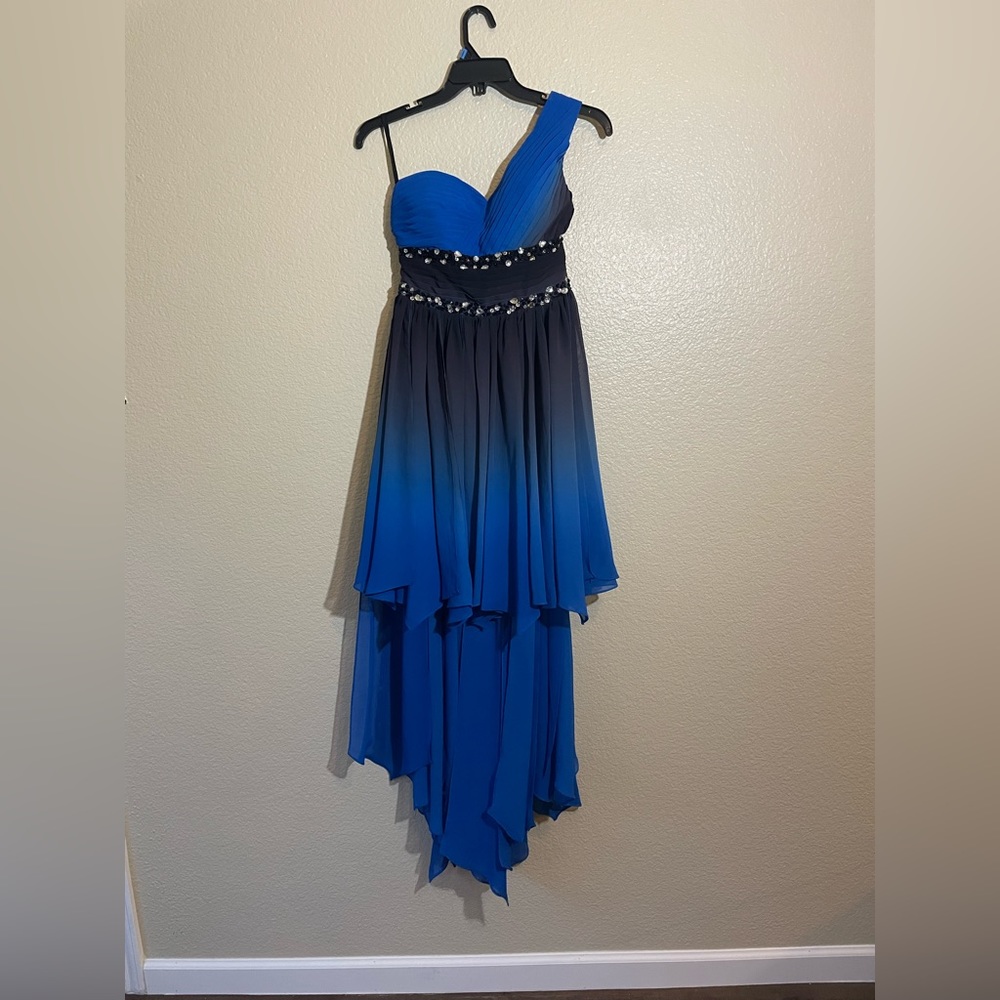 Royal blue ombré dress